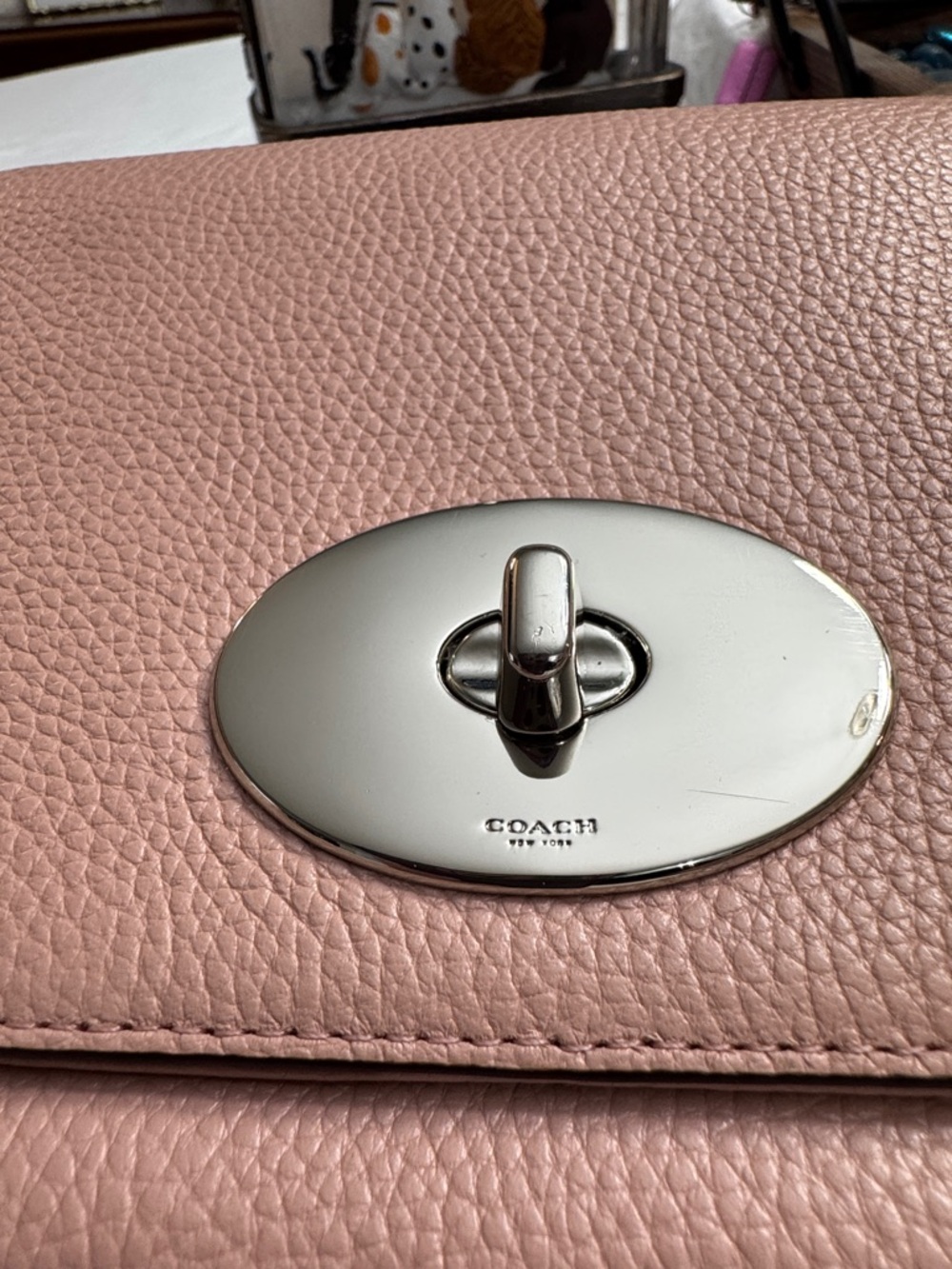 Coach Crosstown Vintage Leather Turnlock Crossbody - Blush Pink - Picture 6 of 16